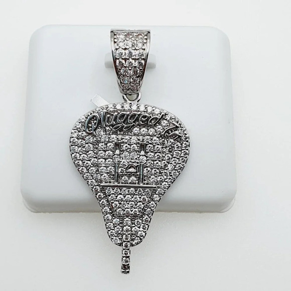 "925 Sterling Silver Plated CZ Pendant, INUS1BR061 - Picture 9 of 10